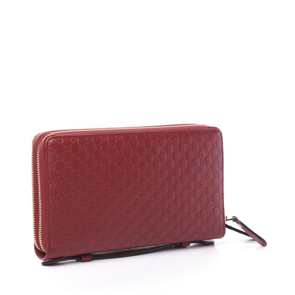 Gucci Microguccissima Zip Around Top Handle Travel Wallet Red 2 of 6