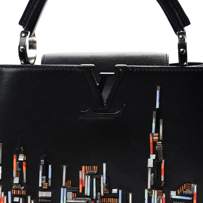 Louis Vuitton Smooth Calfskin Beaded Skyline Soho Capucines BB Black 9 of 9