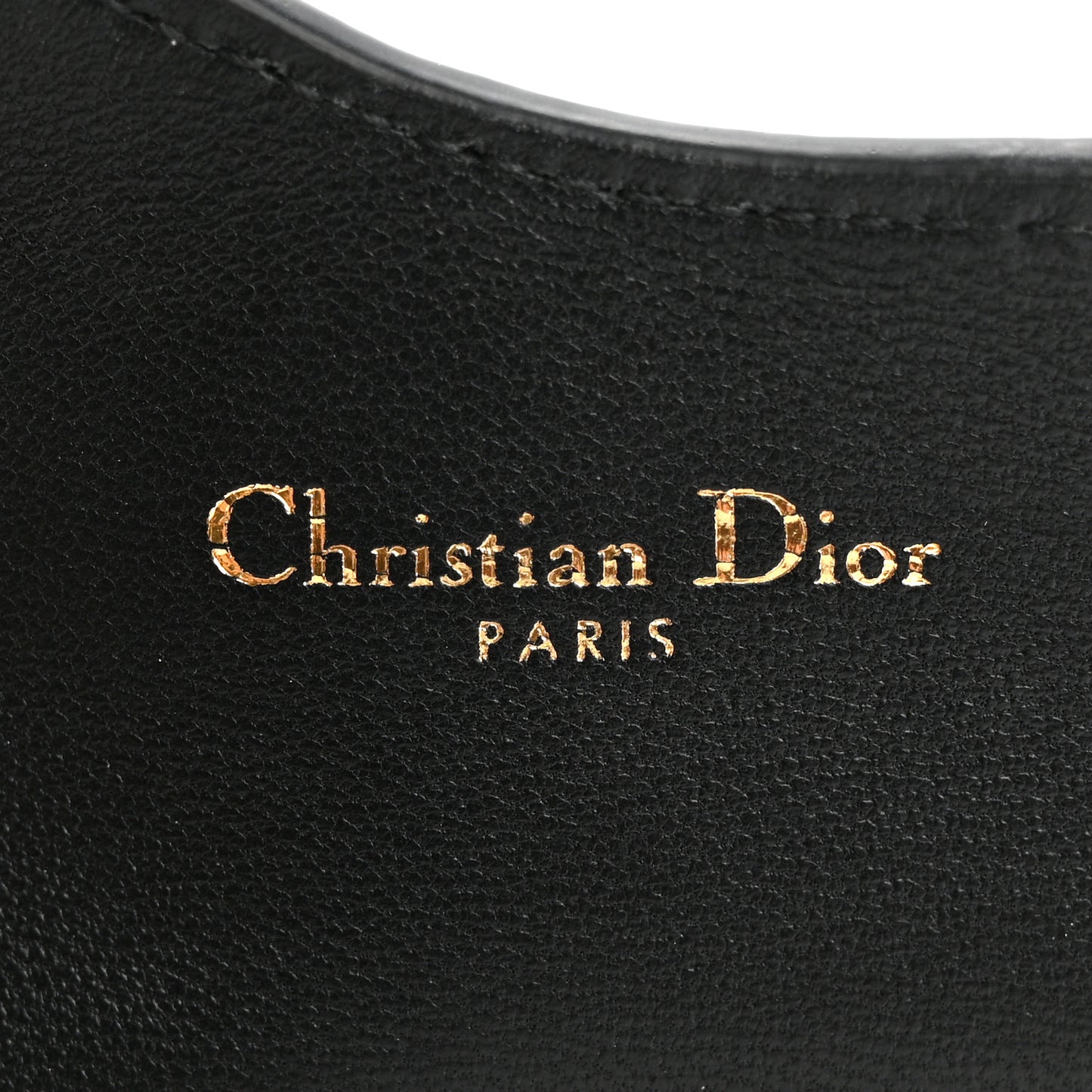 Grained Calfskin Saddle Card Holder Black