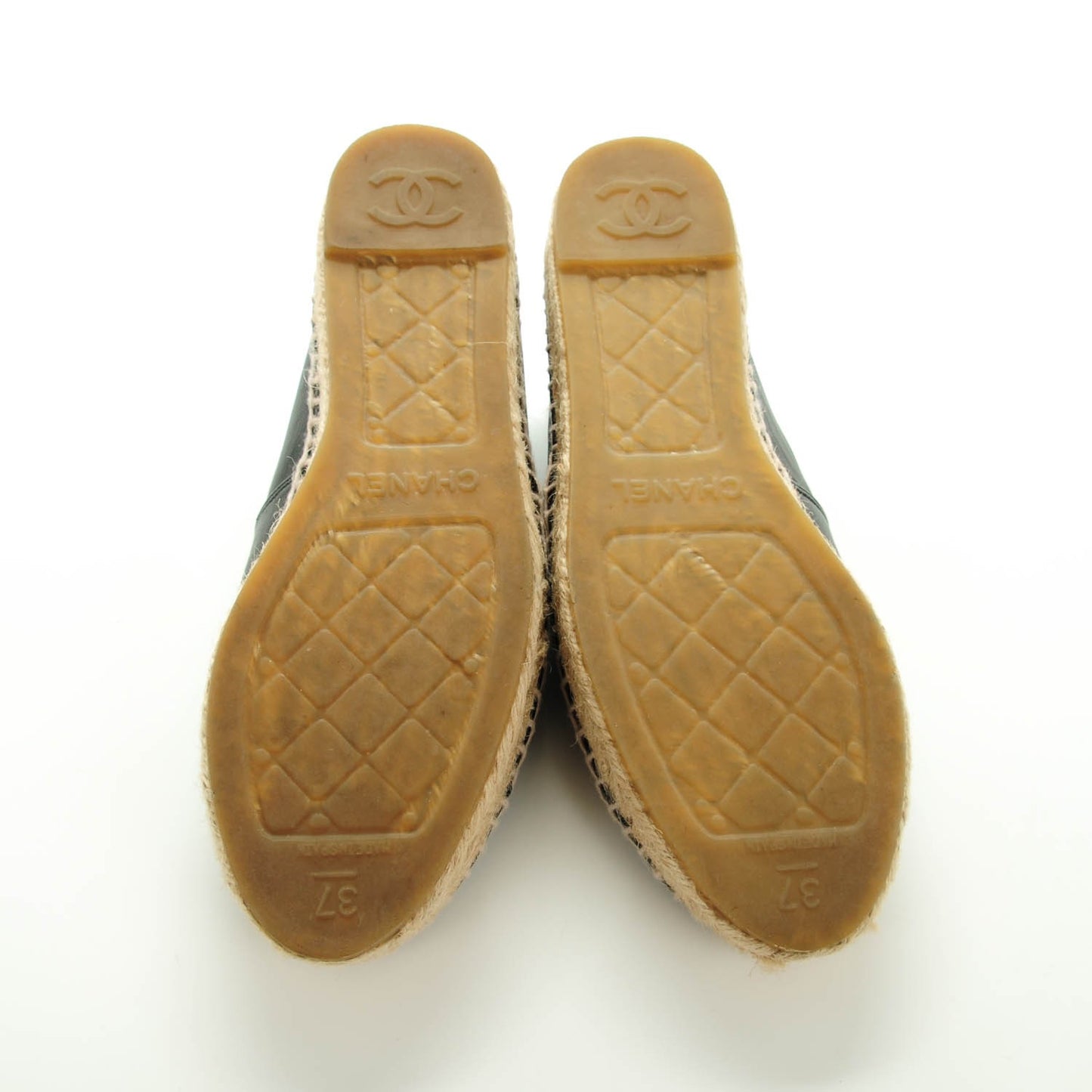 Lambskin CC Espadrilles 37 Black