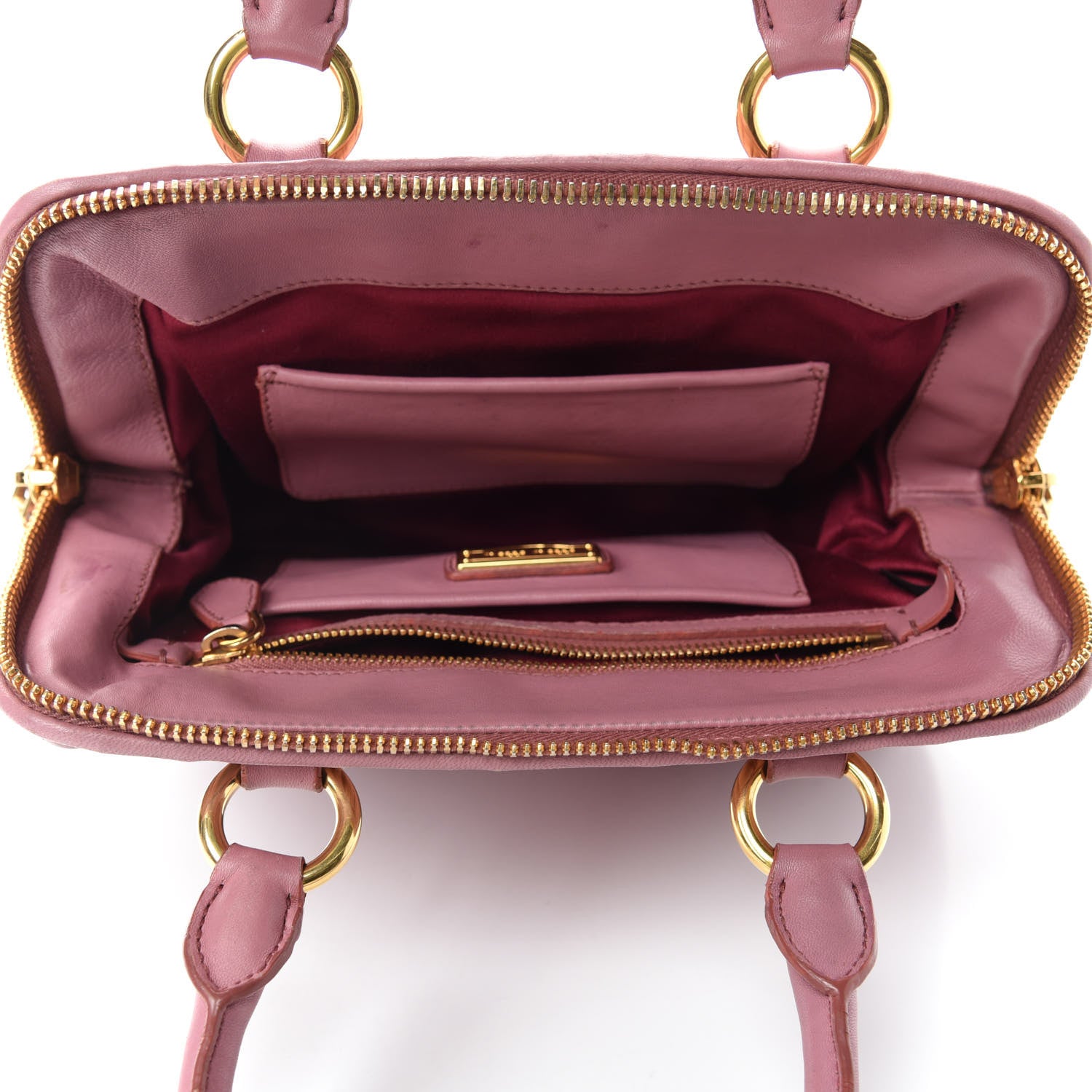 Miu Miu Nappa Matelasse Top Handle Bowler Rosa 5 of 13