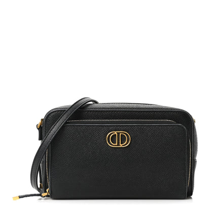 Christian Dior Grained Calfskin Caro Double Pouch Black 1 of 9