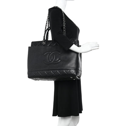 Chanel Caviar Large Soft CC Top Handle Tote Black 2 of 11