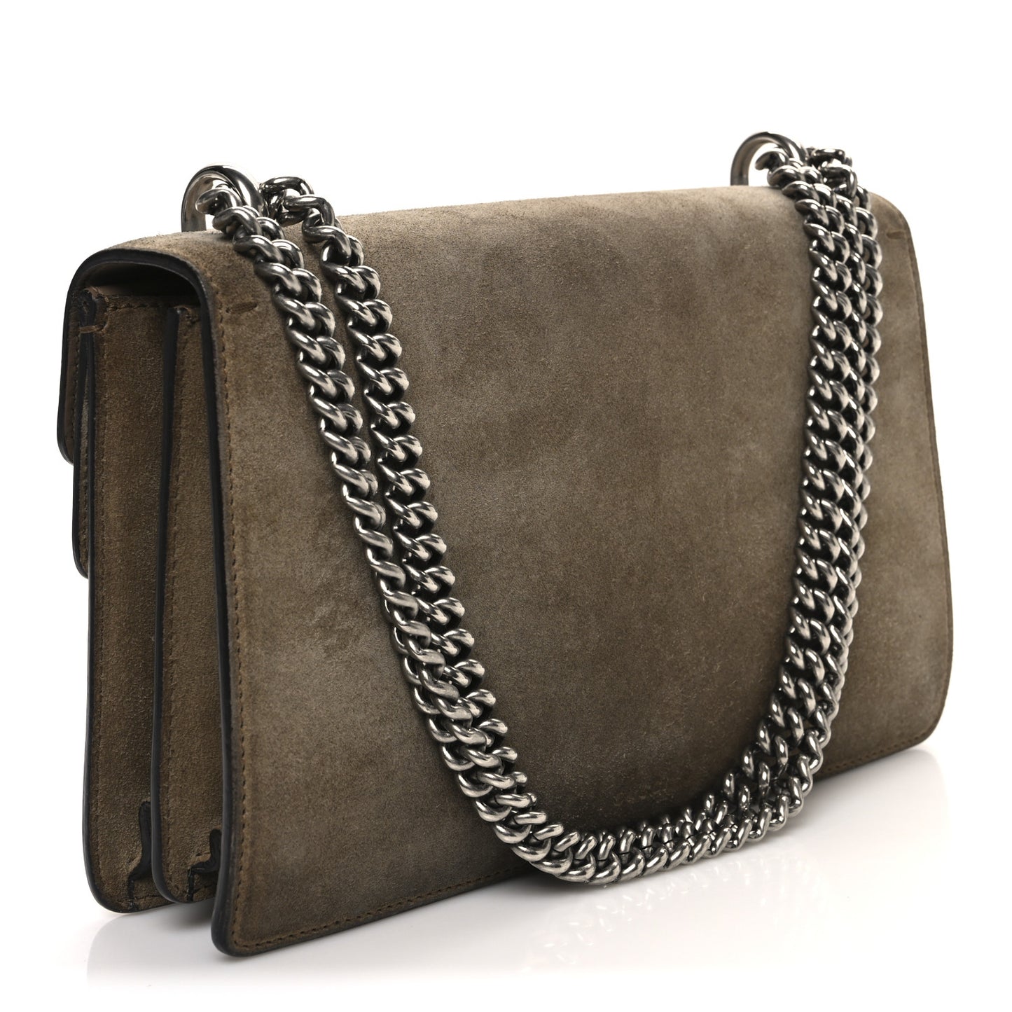 Suede Small Dionysus Shoulder Bag Taupe