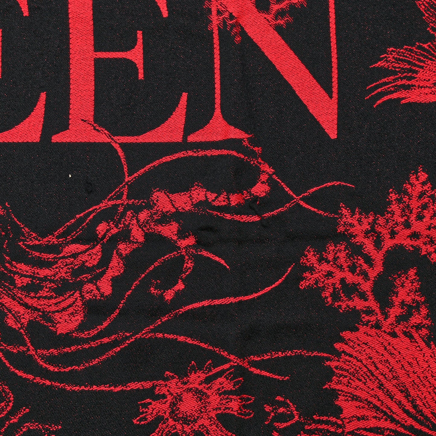 Wool Logo Scarf Black Coral