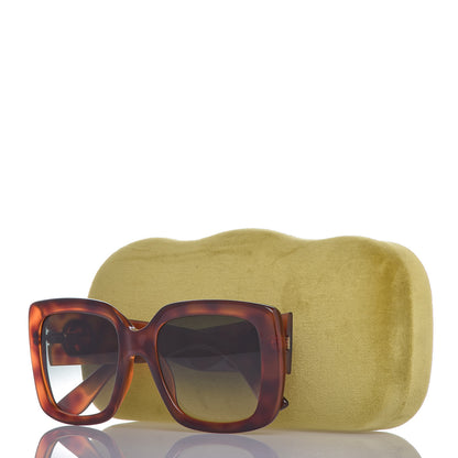 Gucci Acetate Square Frame Sunglasses GG0141S Tortoise 7 of 7