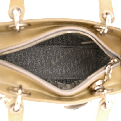 Christian Dior Patent Cannage Medium Lady Dior Beige 5 of 13