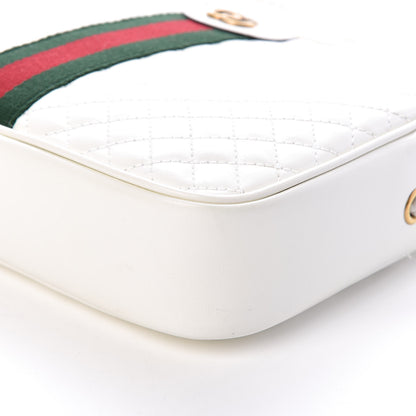 Gucci Calfskin Web Trapuntata Small Shoulder Bag Off White 9 of 10