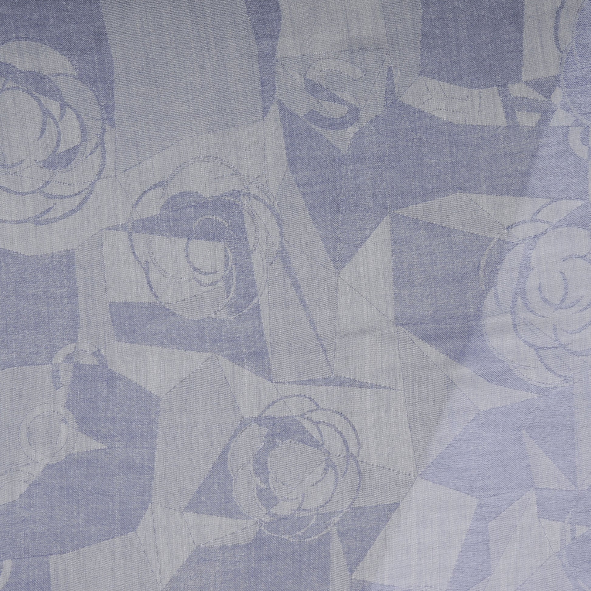 Chanel Cashmere Silk Geometric Camellia Scarf 3 of 5