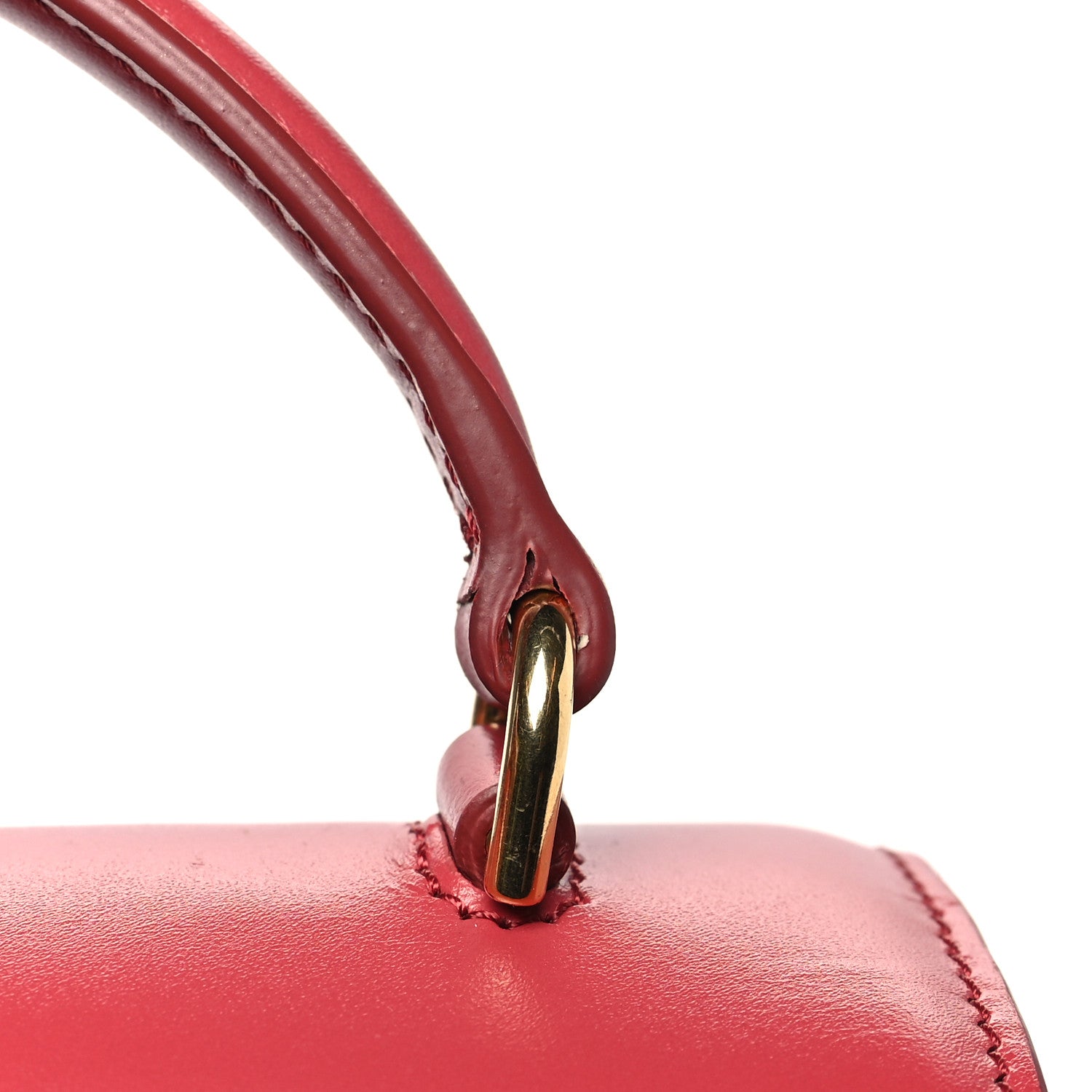 Celine Satinated Calfskin Mini 16 Top Handle Bag Raspberry 12 of 12