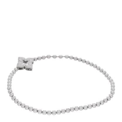 Roberto Coin 18K White Gold Diamond Small Venetian Princess Flower Stretch Bracelet 2 of 4