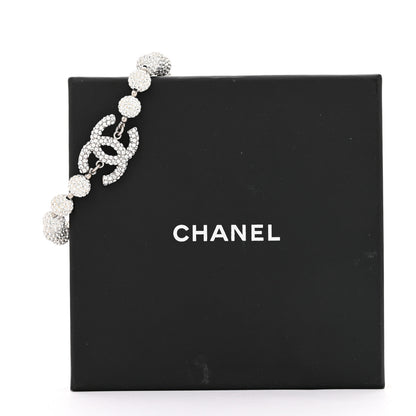 Chanel Crystal CC Ball Bracelet Silver 5 of 5