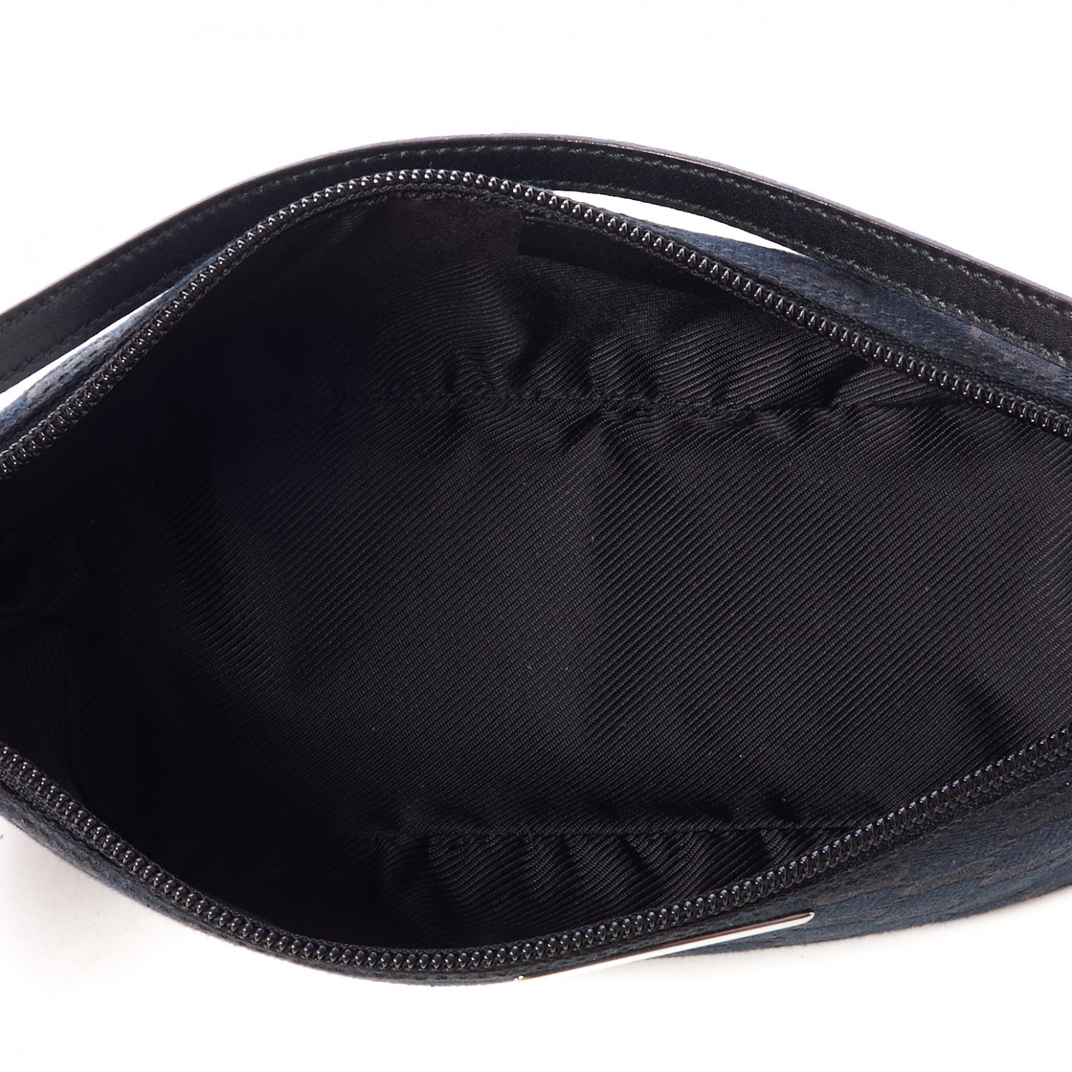 Gucci Denim Monogram Boat Pochette Black 6 of 8