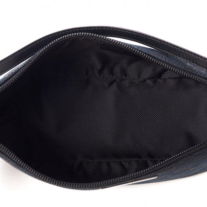 Gucci Denim Monogram Boat Pochette Black 6 of 8