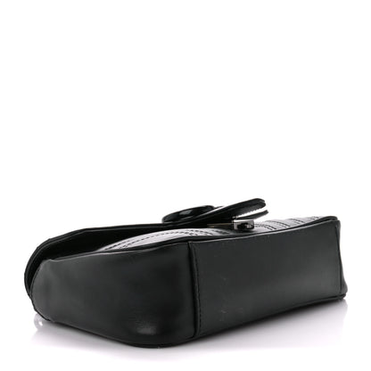 Gucci Calfskin Matelasse Monochrome Mini GG Marmont Shoulder Bag Black 4 of 12