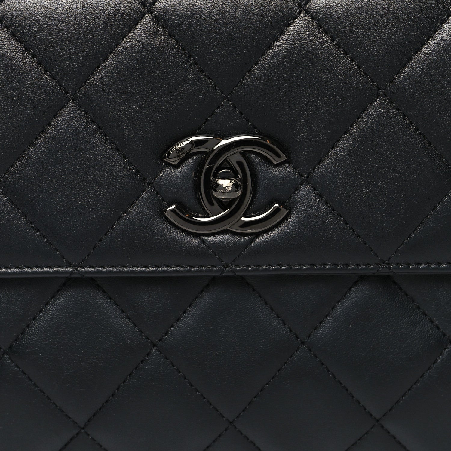 Chanel Lambskin Quilted Small Trendy CC Dual Handle Flap Bag So Black 9 of 13