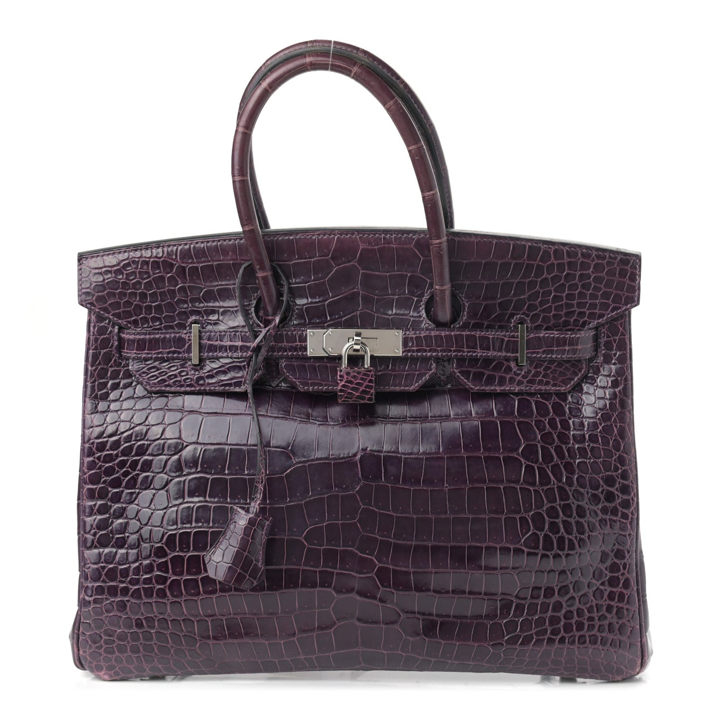 Shiny Porosus Crocodile Birkin 35 Cassis
