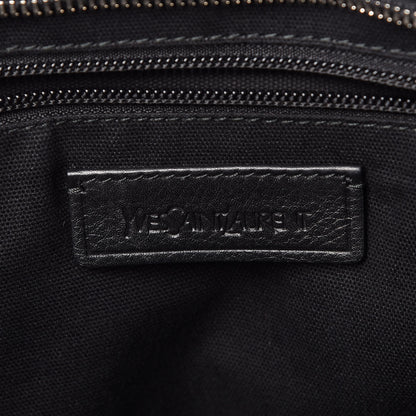 Saint Laurent Calfskin Cabas Chyc Weekender Black 6 of 9