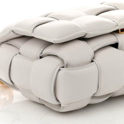 Bottega Veneta Lambskin Maxi Intreccio Padded Chain Cassette Crossbody Bag White 8 of 9