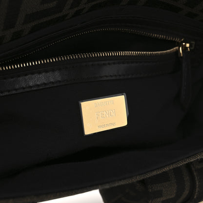 Fendi Fabric Jacquard FF 1974 Multipocket Baguette Tobacco Moro 6 of 14
