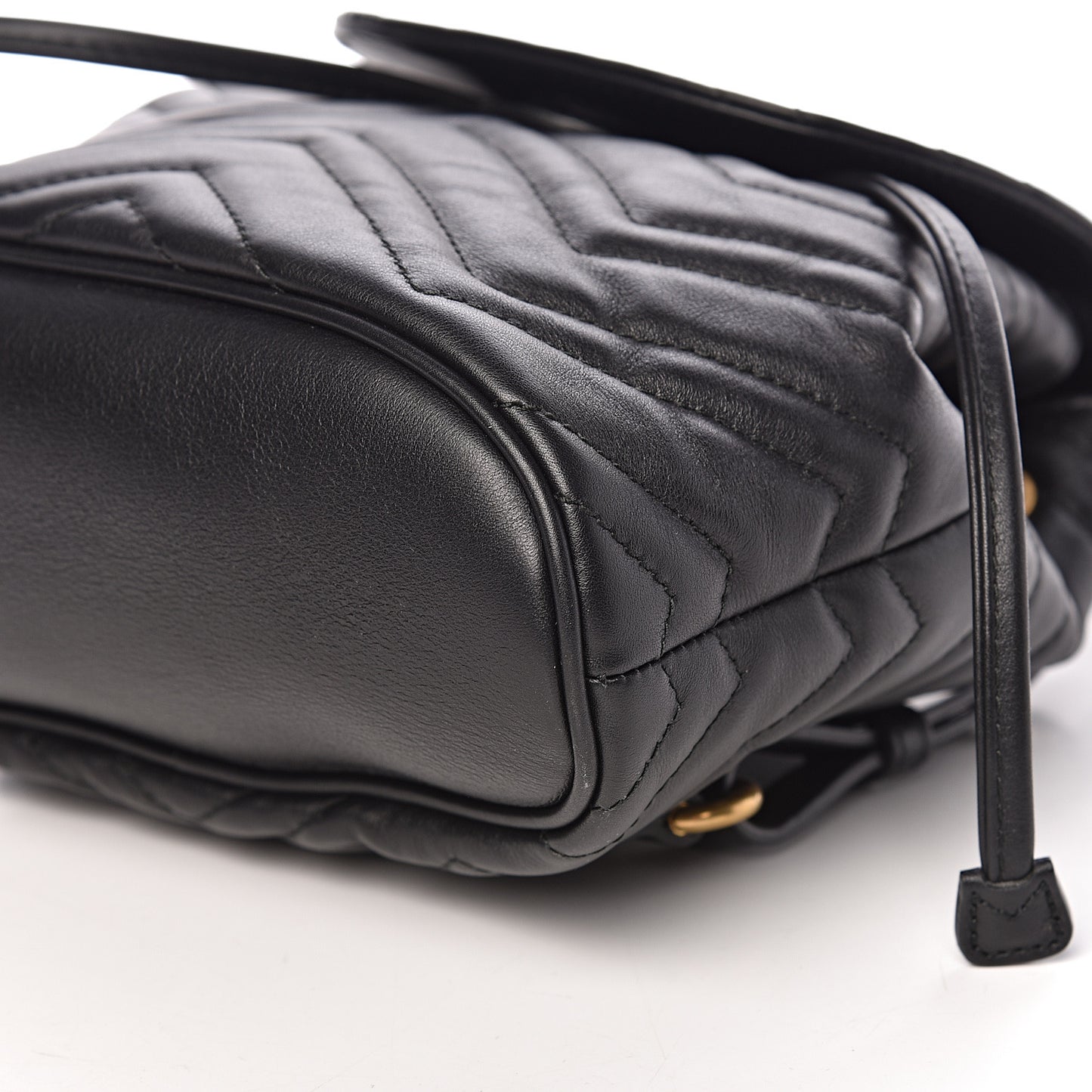 Calfskin Matelasse GG Marmont Flap Backpack Black