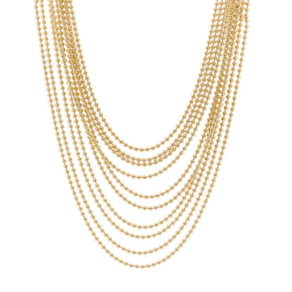 Cartier 18K Yellow Gold Draperie de Decollete Bib 10 Strand Necklace 1 of 8