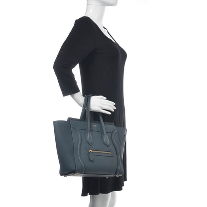 Celine Drummed Calfskin Micro Luggage Orage 2 of 20