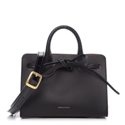 Mansur Gavriel Vegetable Tanned Calfskin Mini Mini Sun Bag Black Flamma 1 of 8