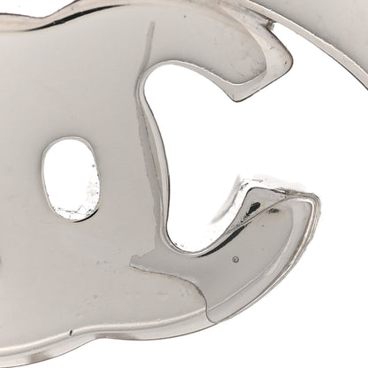 Chanel Crystal CC Round Earrings Silver 5 of 6