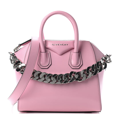 Givenchy Shiny Lord Calfskin Mini Antigona With Chain Baby Pink 1 of 9