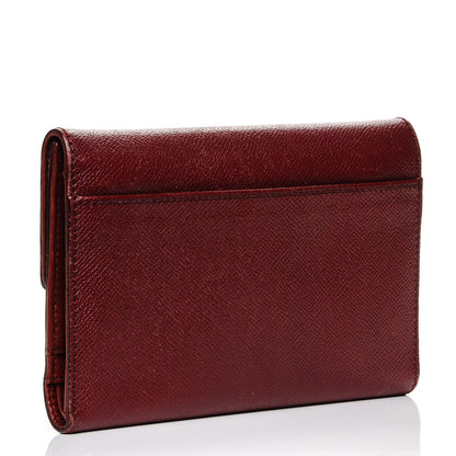 Chanel Grained Calfskin CC Flap Wallet Dark Red 3 of 10