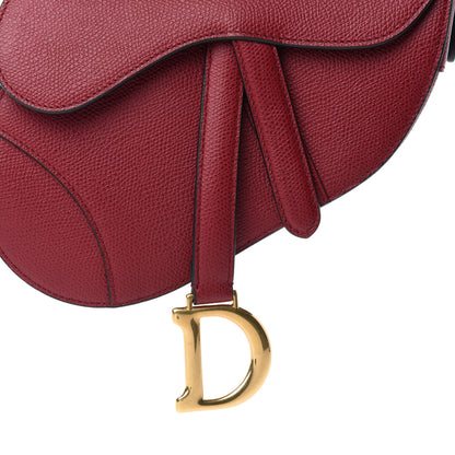 Christian Dior Grained Calfskin Mini Saddle Bag Red 10 of 10