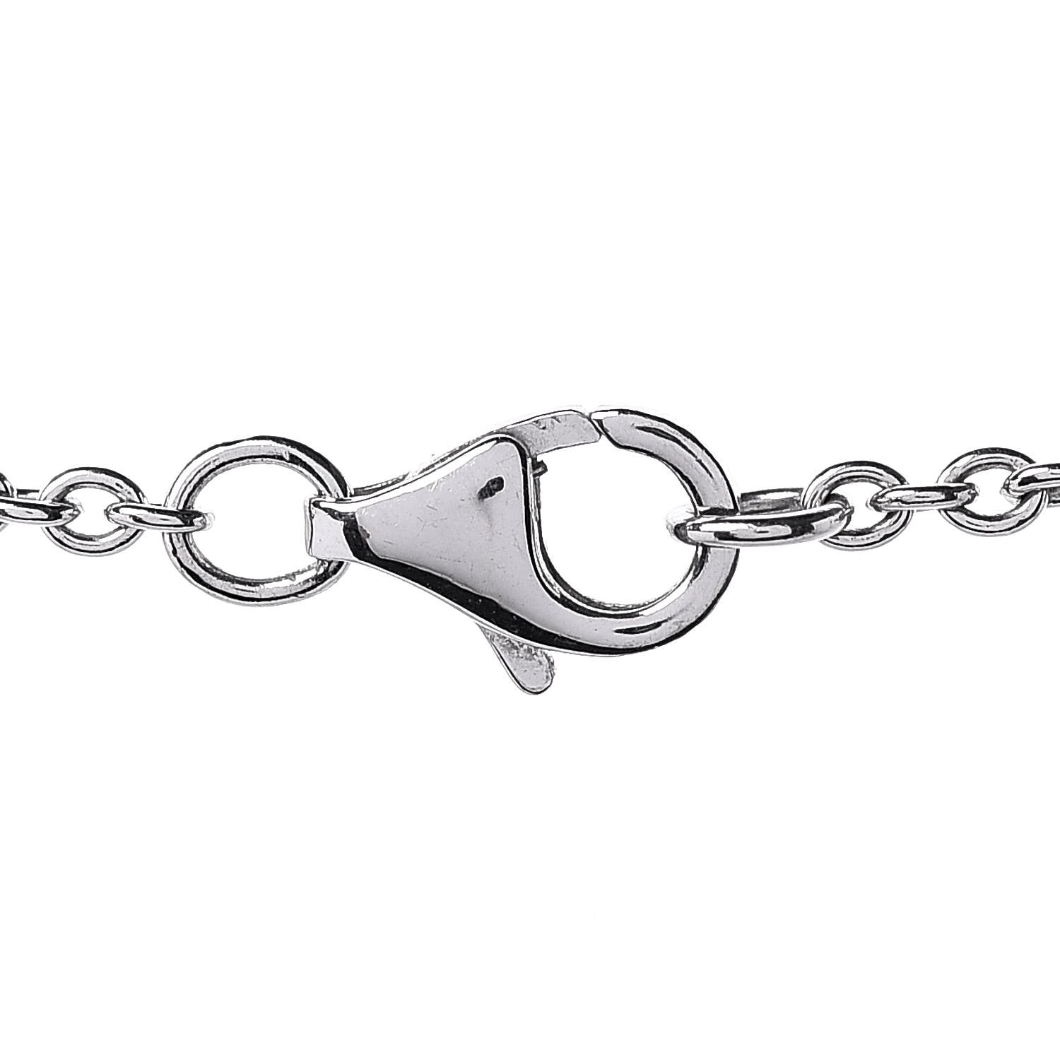 Cartier 18K White Gold Interlocking LOVE Necklace 5 of 7