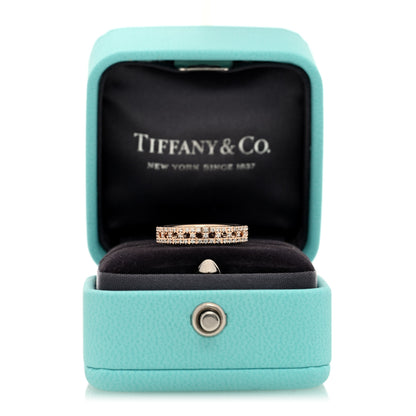 Tiffany 18K Rose Gold Diamond Narrow T True Band Ring 47 4 5 of 5