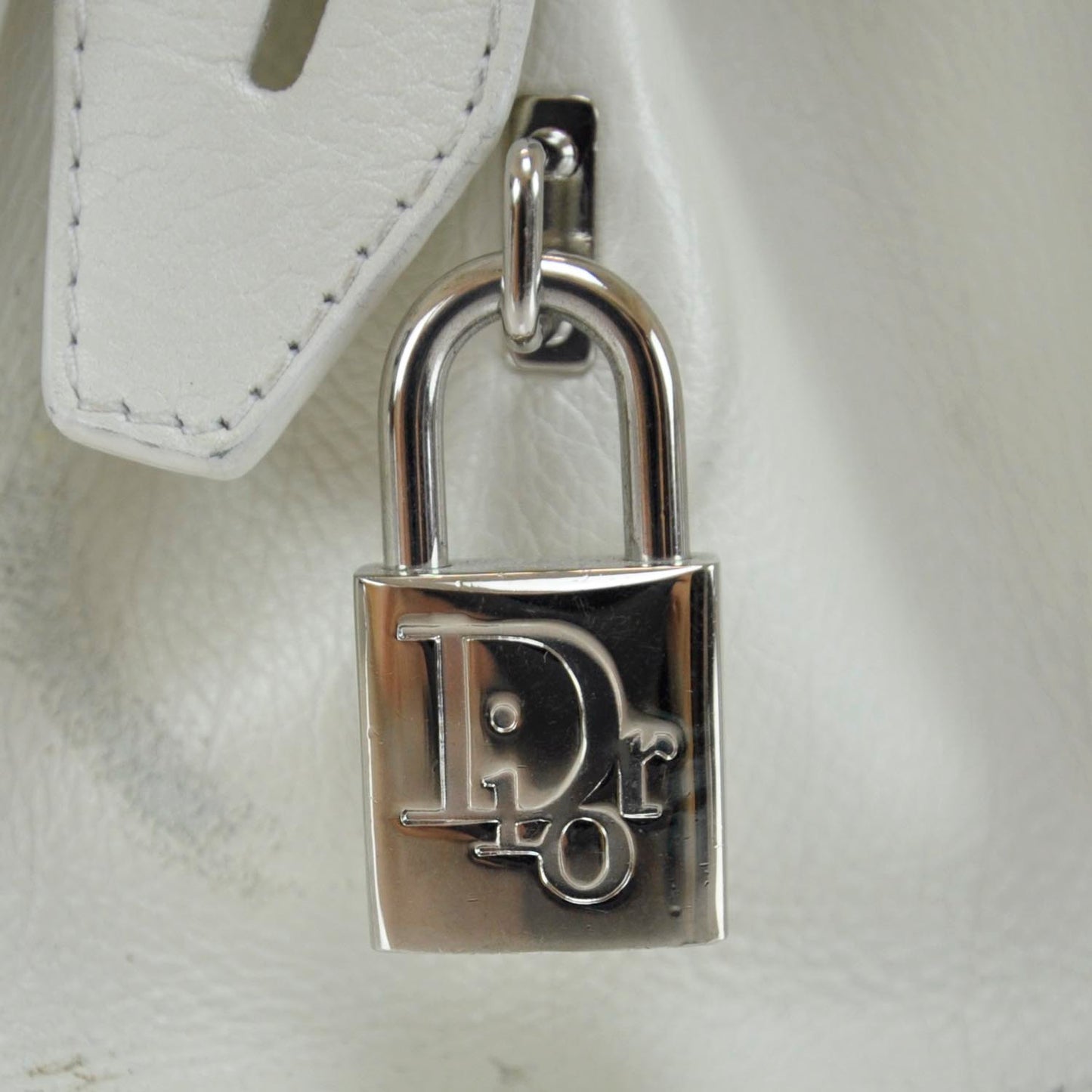 Leather Cannage East West Lady Dior White