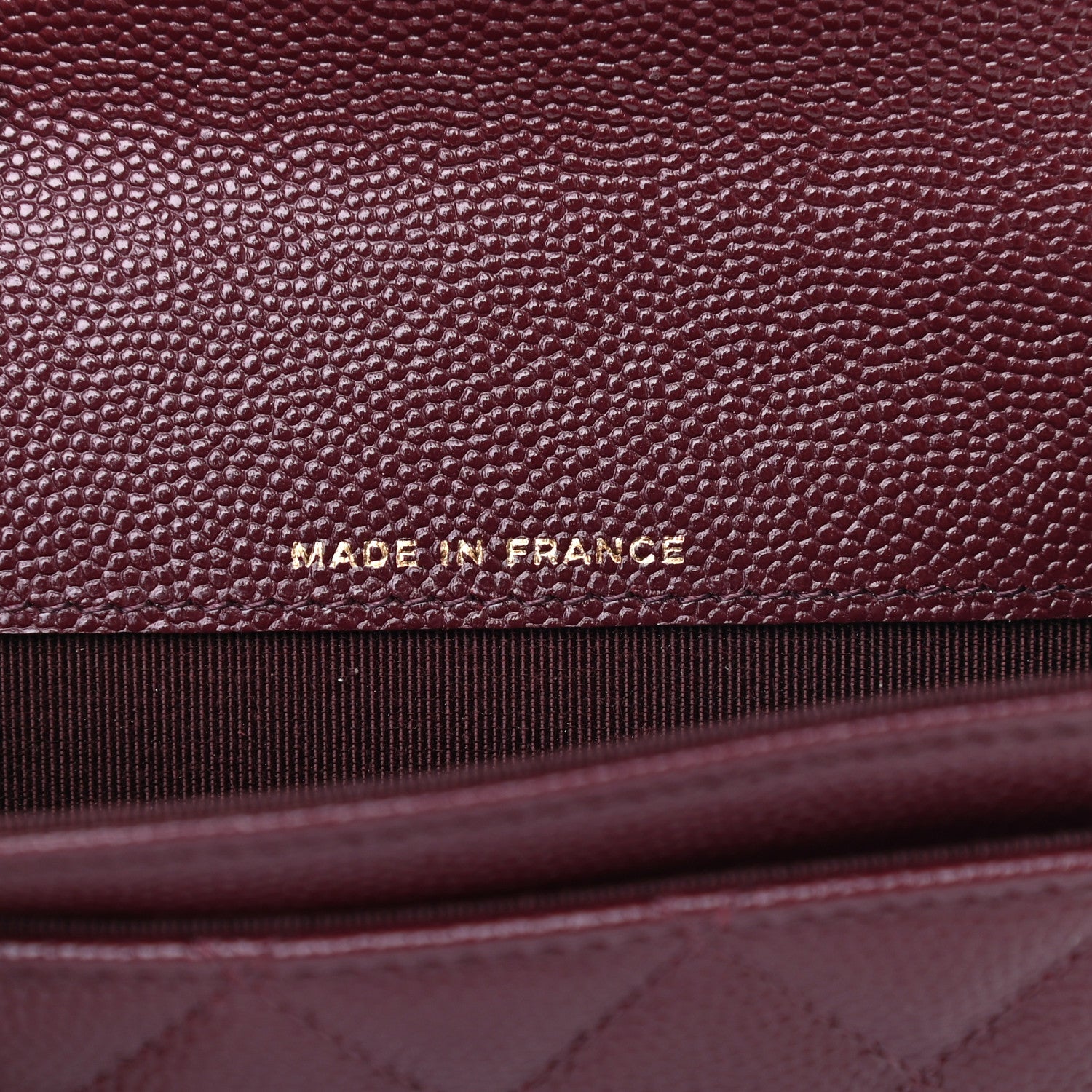 Chanel Iridescent Caviar Quilted Flap Card Holder Wallet Burgundy 5 of 6