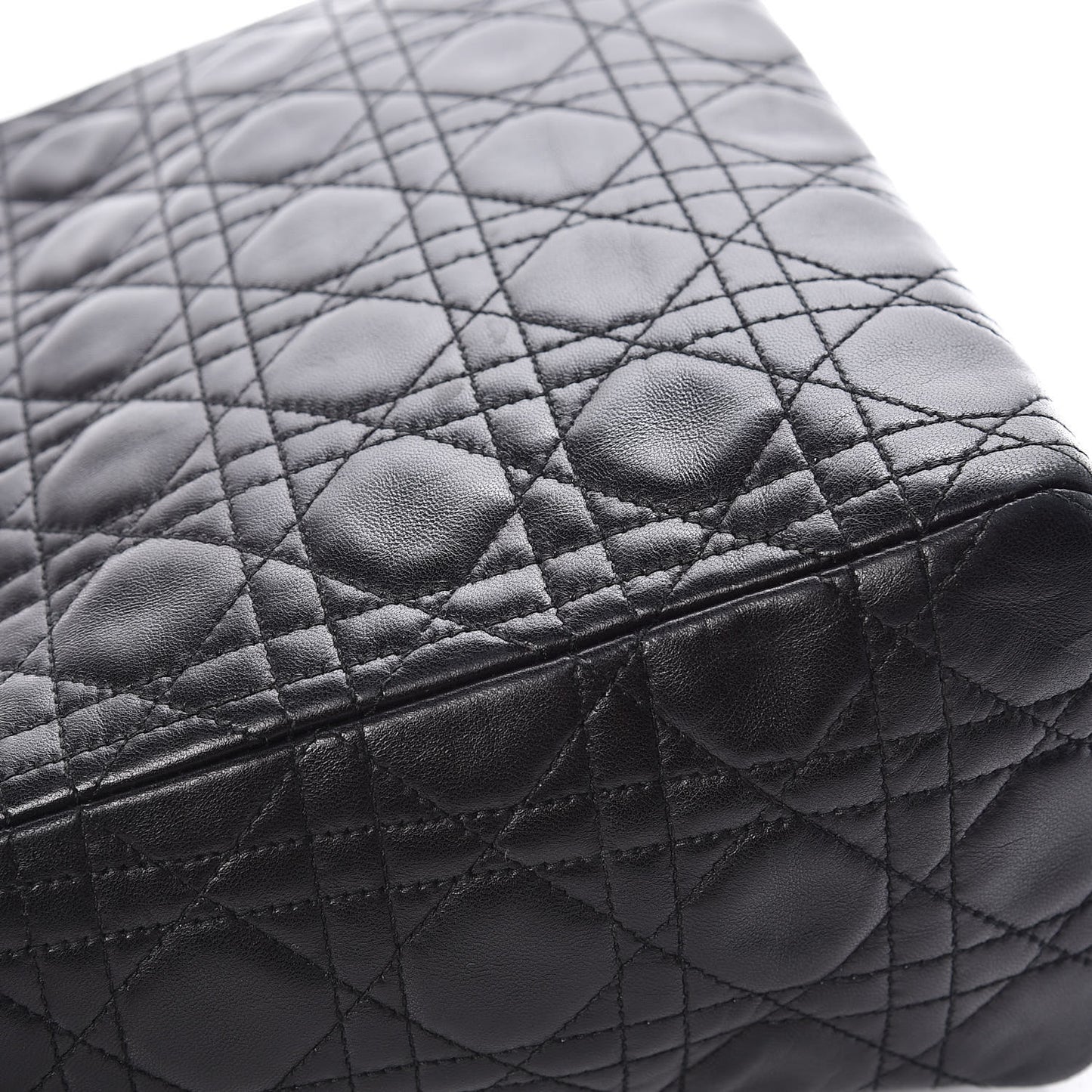 Lambskin Cannage Medium Lady Dior Black