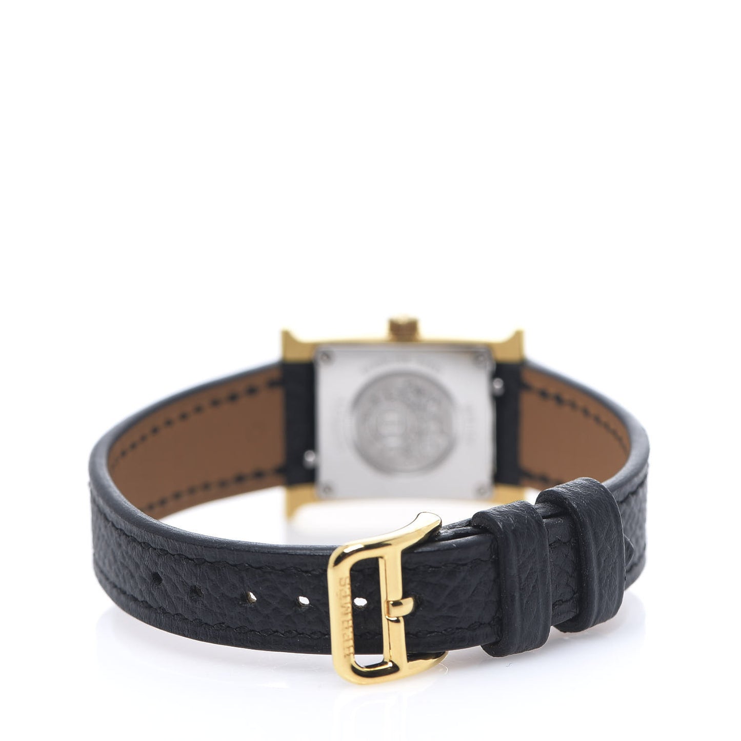 Stainless Steel Epsom 17.2mm Heure H Hour Quartz Watch Noir