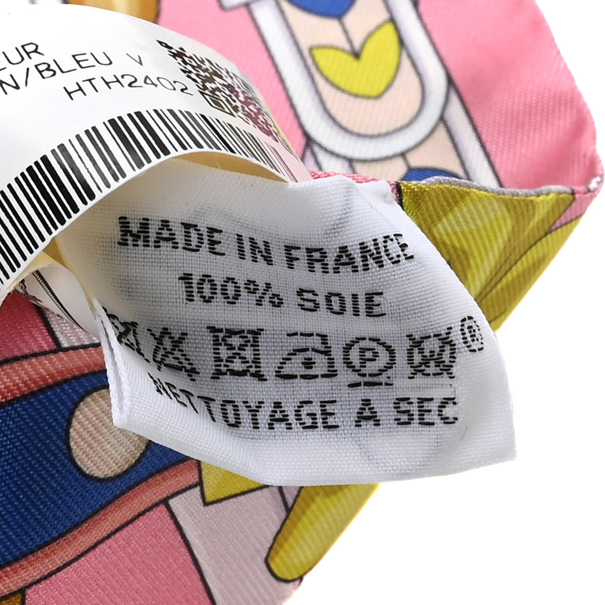 Hermes Silk Harnais De Coeur Twilly Rose Bonbon Blue 3 of 3