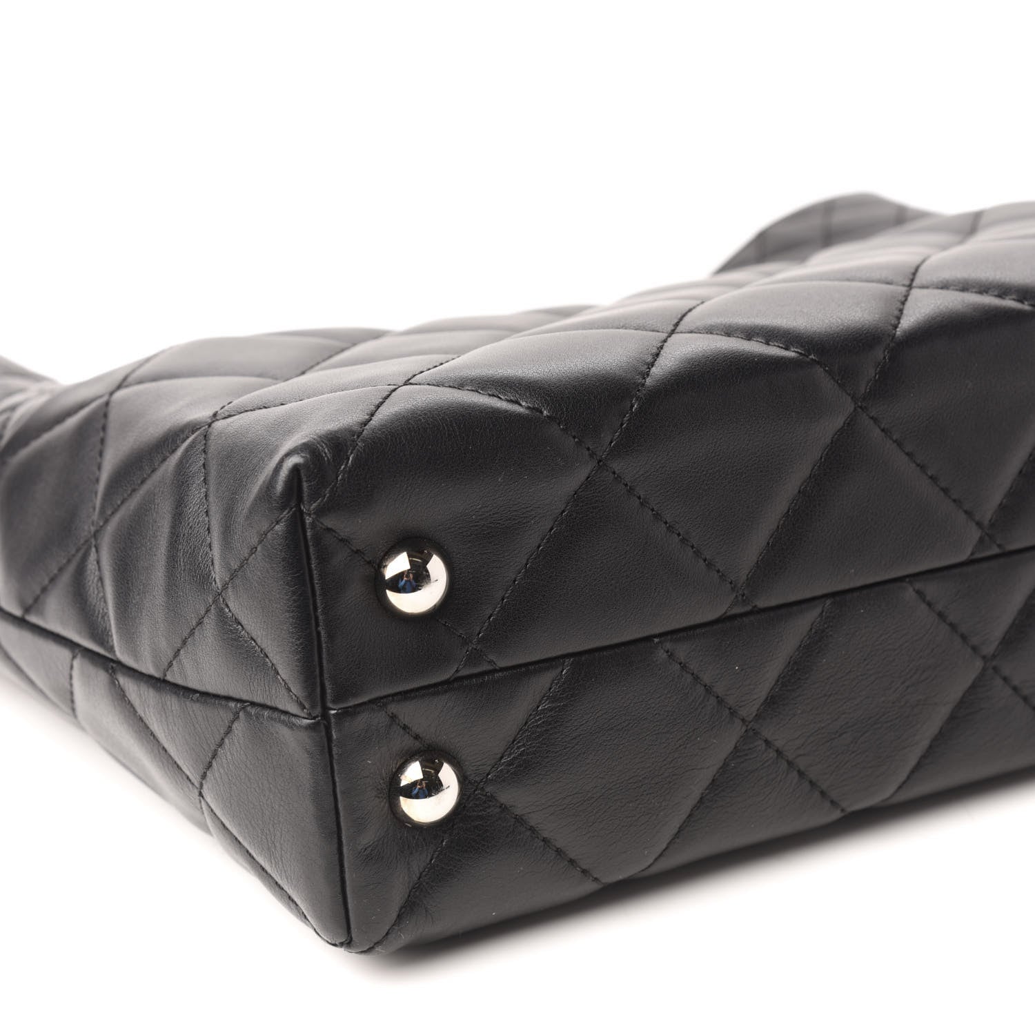 Chanel Calfskin Quilted In The Business North South Tote Black 6 of 9