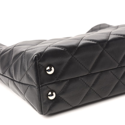 Chanel Calfskin Quilted In The Business North South Tote Black 6 of 9