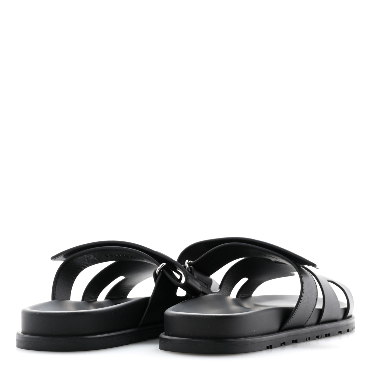 Hermes Calfskin Mens Chypre Sandals 42.5 Black 4 of 9