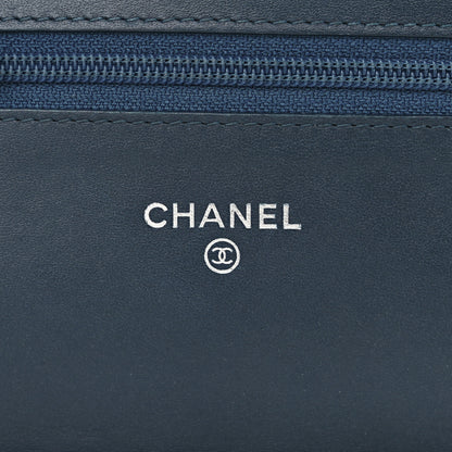 Chanel Caviar Timeless CC Wallet on Chain WOC Navy 6 of 14