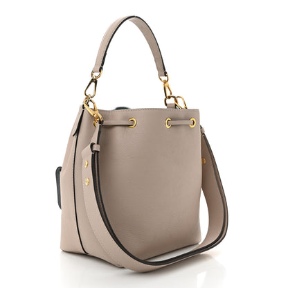 Louis Vuitton Calfskin Lockme Bucket MM Greige 3 of 9