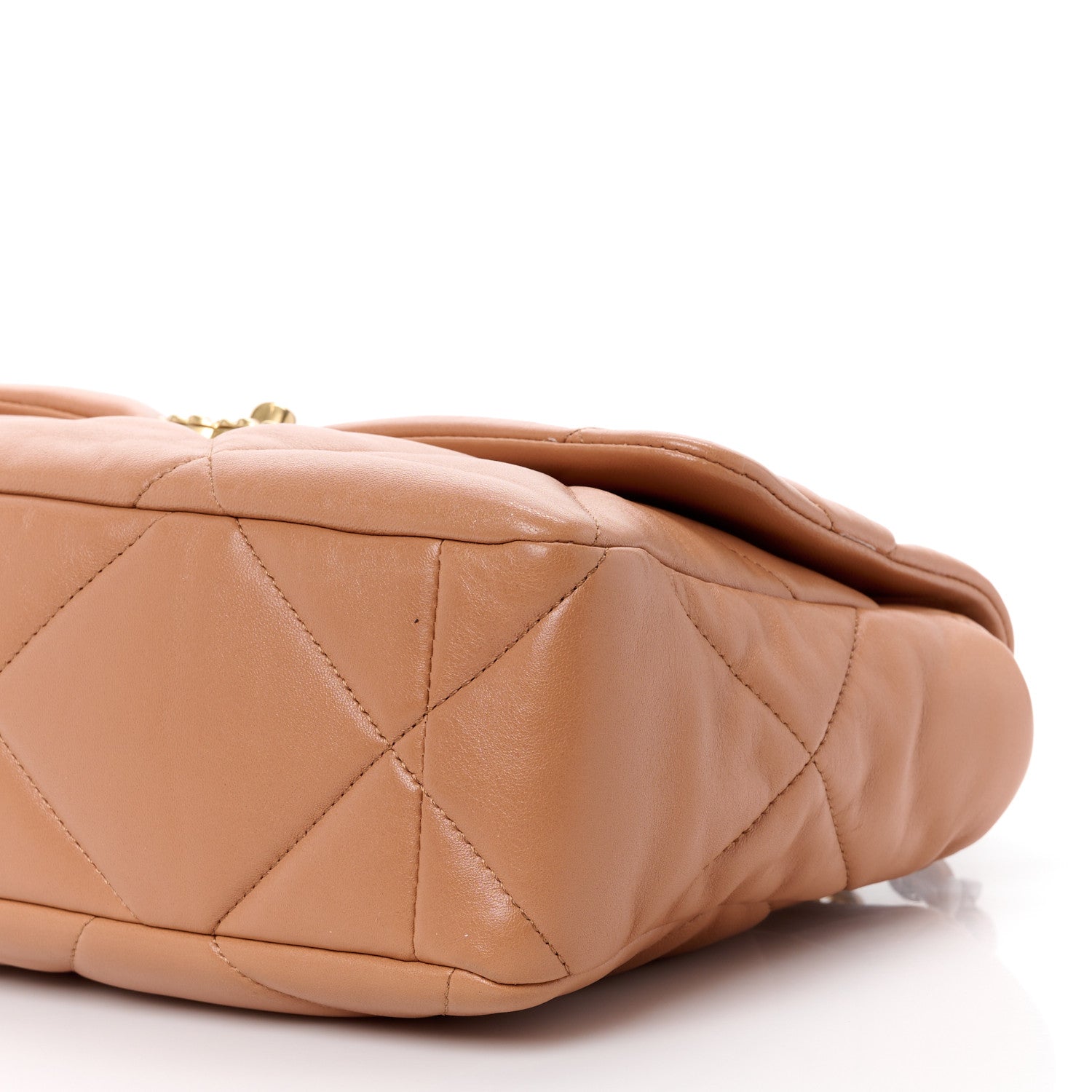 Chanel Lambskin Quilted Large Chanel 19 Flap Brown 10 of 12