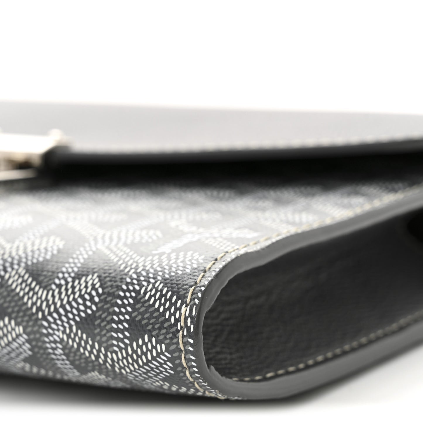 Goyardine Calfskin Chypre Wallet Pouch Grey