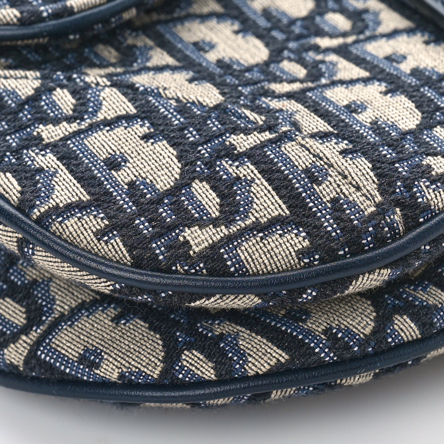 Christian Dior Oblique Mini Saddle Bag Blue 7 of 7