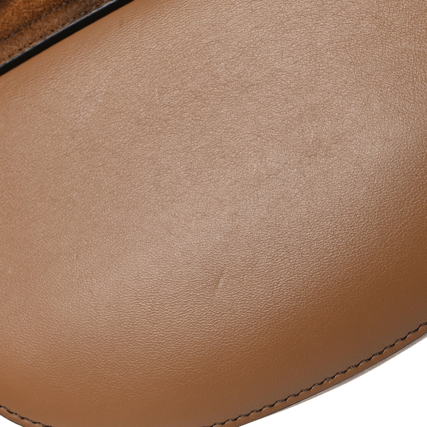 Suede Calfskin Quilted Drew Bijou Shoulder Bag Nut
