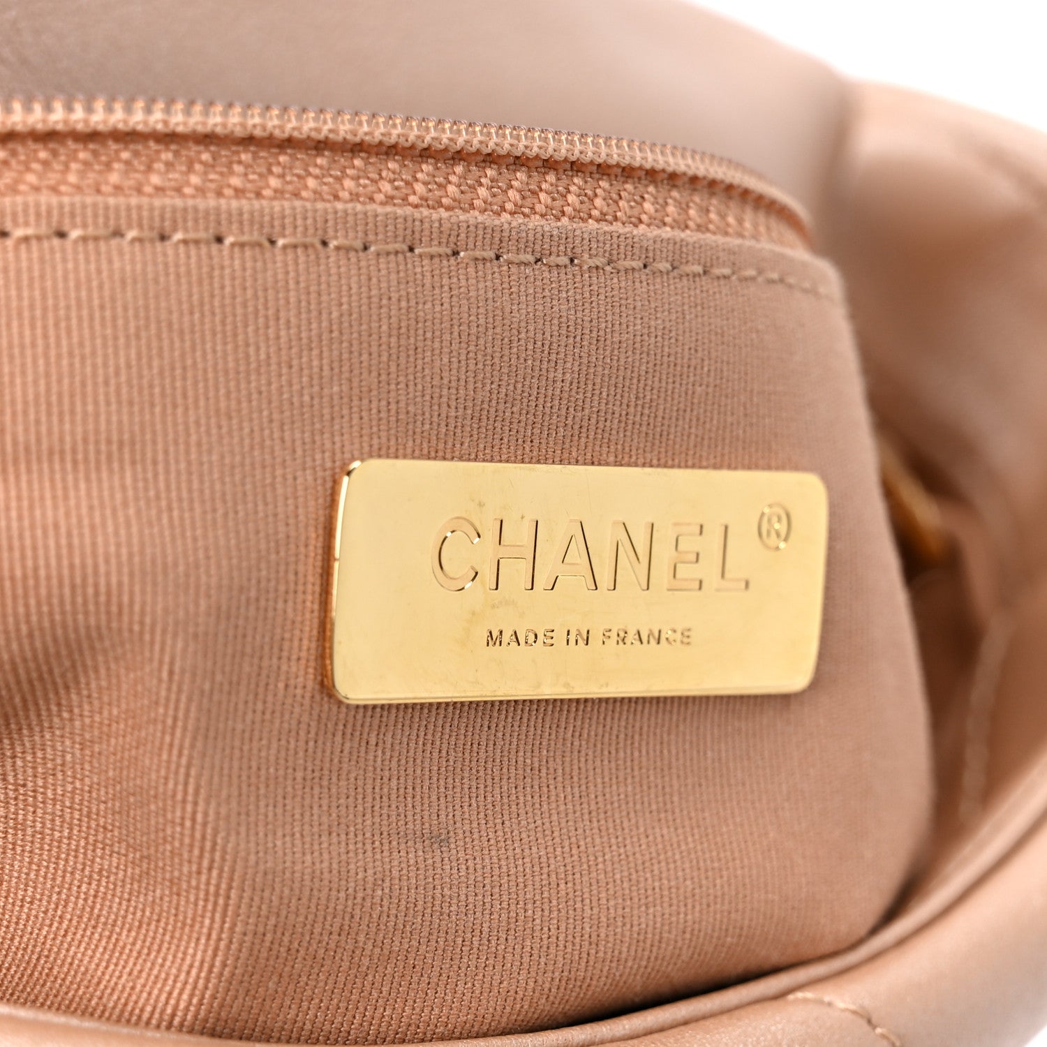 Chanel Shiny Lambskin Quilted Medium Chanel 19 Flap Beige 6 of 10