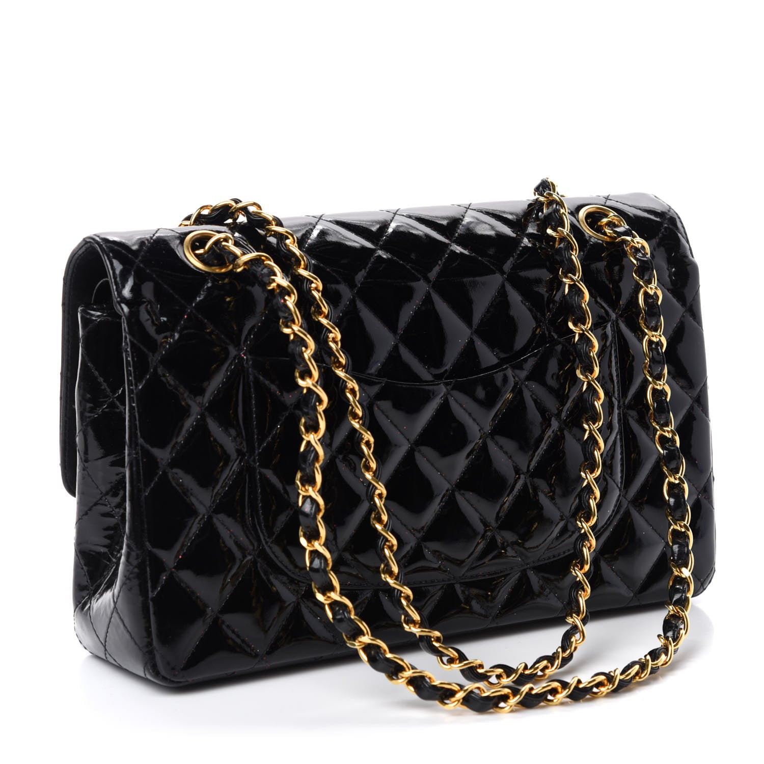 Chanel Patent Quilted Medium Double Flap Black 3 of 18